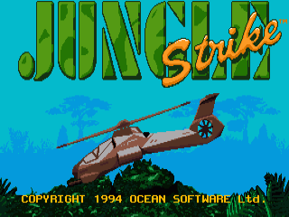 Jungle Strike title screen for Amiga